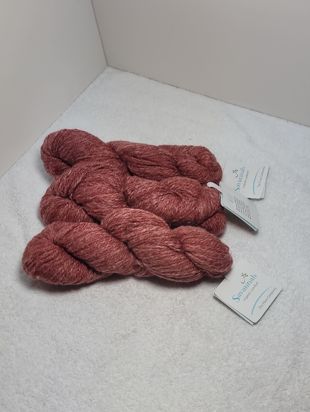 Savannah Hand-Dyed NWT Rosewood Pink Yarn 3 Skeins